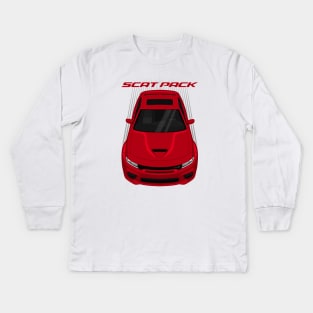 Dodge Charger Scat Pack Widebody - TorRed Kids Long Sleeve T-Shirt